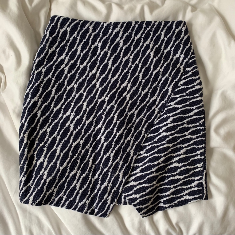 Loft Faux Wrap Jacquard mini skirt petite